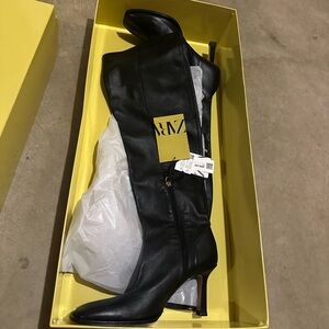 Zara | LTD Black Genuine Leather Tall Boots, size 40 EU (9 US)